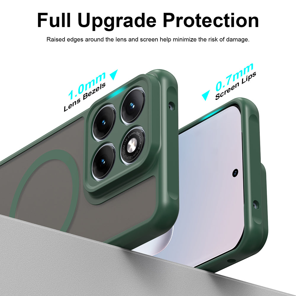 Funda MagSafe para Motorola Edge 70 Fusion, Techsuit, HaloFrost II, Verde