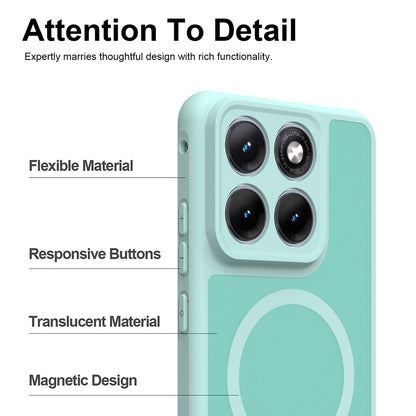 Funda MagSafe para Motorola Edge 70 Fusion, Techsuit, HaloFrost II, Verde Claro