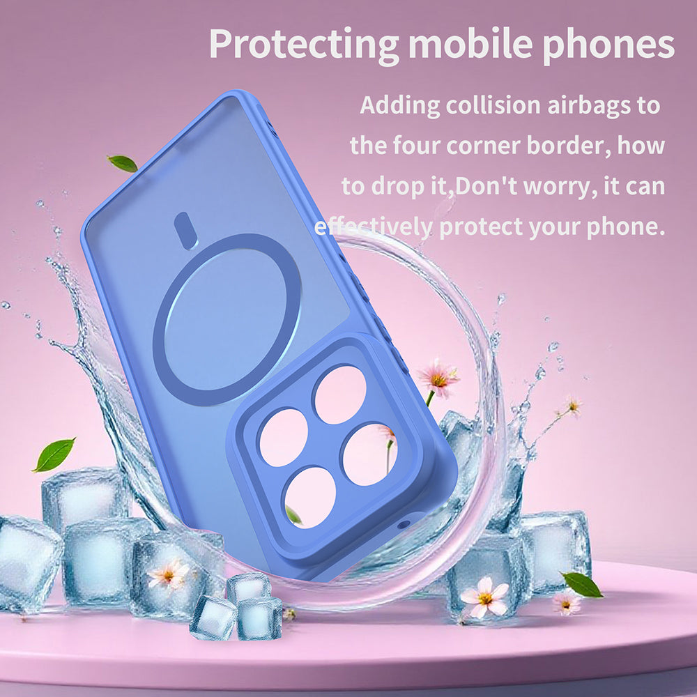 Funda MagSafe para Motorola Edge 70, Techsuit, HaloFrost II, Azul