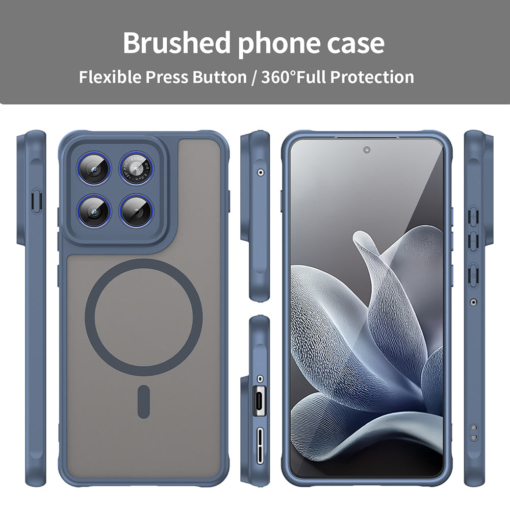 Funda MagSafe para Motorola Edge 70, Techsuit, HaloFrost II, Azul Marino