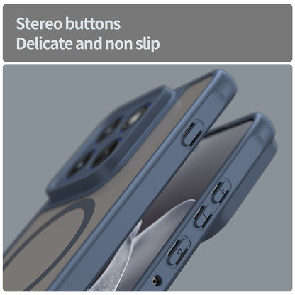 Funda MagSafe para Motorola Edge 70, Techsuit, HaloFrost II, Azul Marino