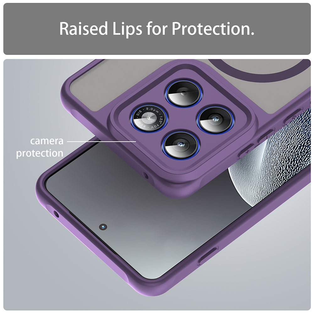Funda MagSafe para Motorola Edge 70, Techsuit, HaloFrost II, Morado
