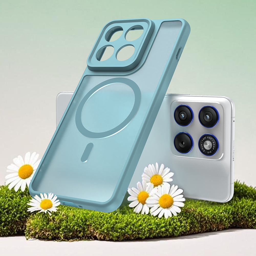 Funda MagSafe para Motorola Edge 70, Techsuit, HaloFrost II, Verde Claro