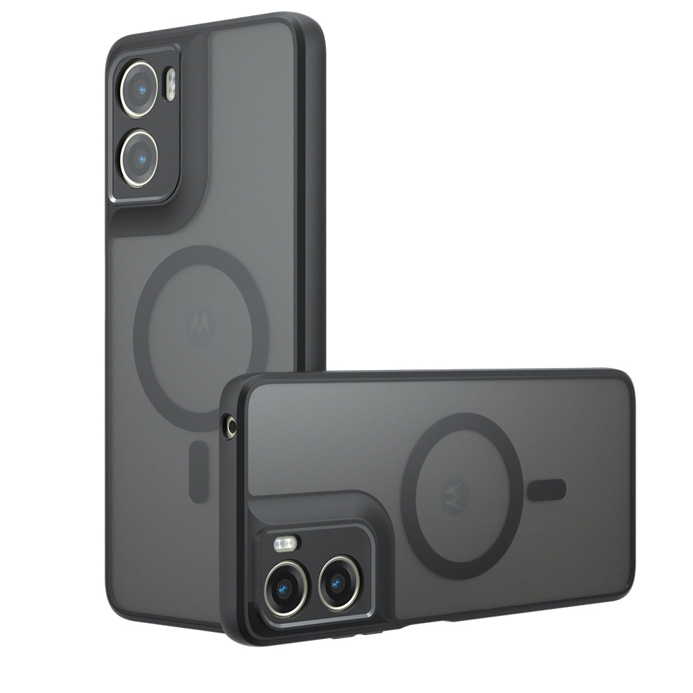 Funda MagSafe para Motorola Moto G06, Techsuit, PureFrost, Negra Satinada