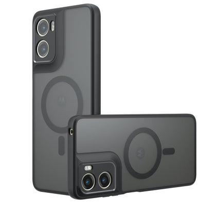 Funda MagSafe para Motorola Moto G06, Techsuit, PureFrost, Negra Satinada