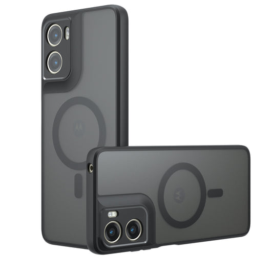 Funda MagSafe para Motorola Moto G06, Techsuit, PureFrost, Negra Satinada