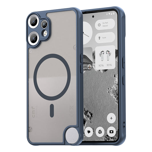 Funda MagSafe para Nothing CMF Phone 2 Pro, Techsuit, HaloFrost II, Azul Marino