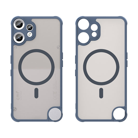 Funda MagSafe para Nothing CMF Phone 2 Pro, Techsuit, HaloFrost II, Azul Marino
