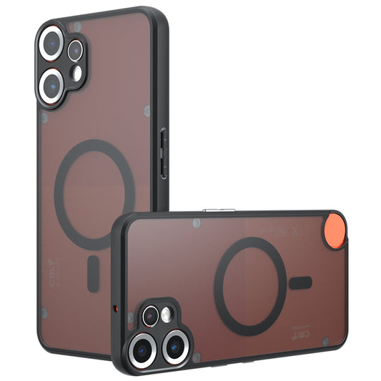 Funda MagSafe para Nothing CMF Phone 2 Pro, Techsuit, PureFrost, Negra