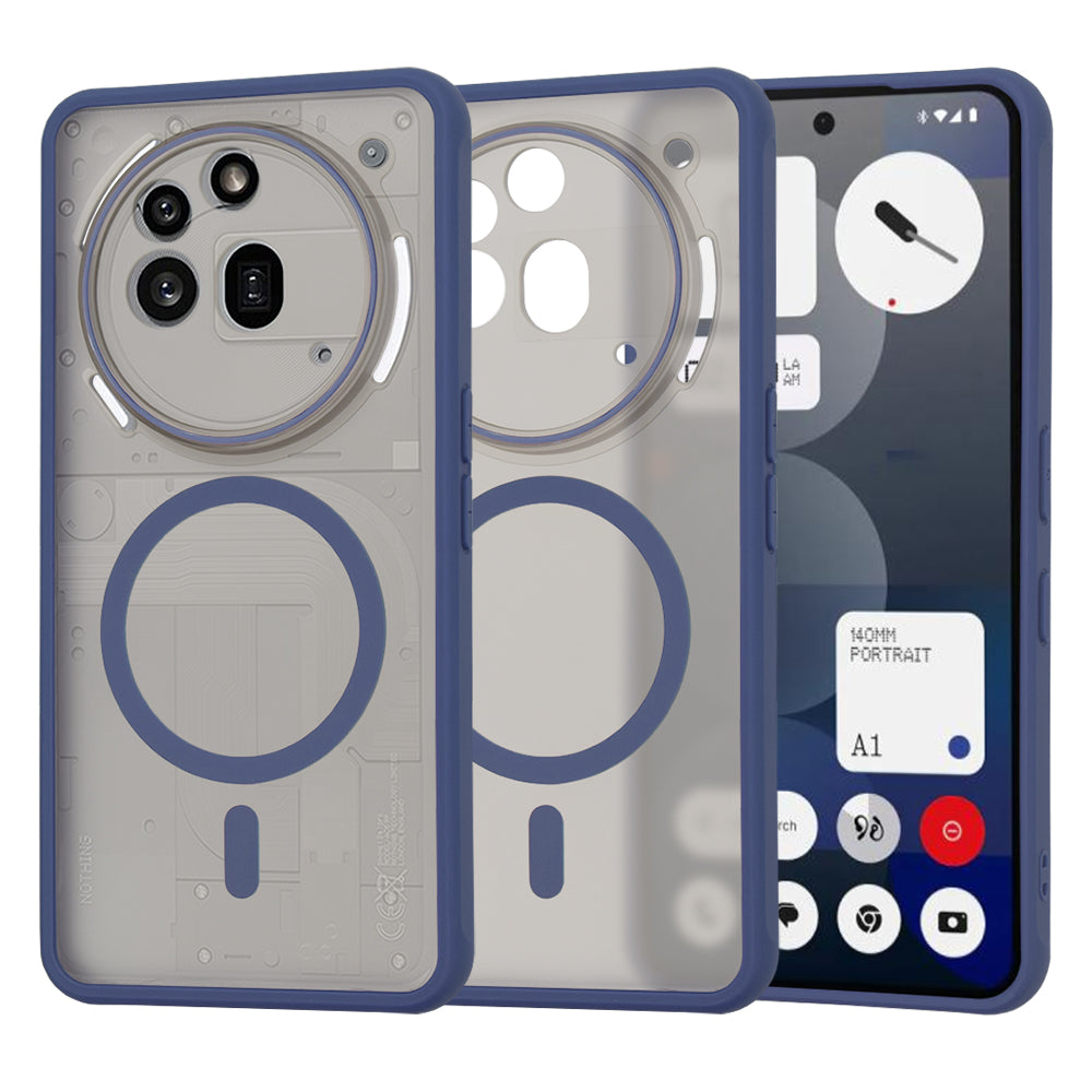 MagSafe Case for Nothing Phone (3a) Pro, Techsuit, HaloFrost, Navy Blue