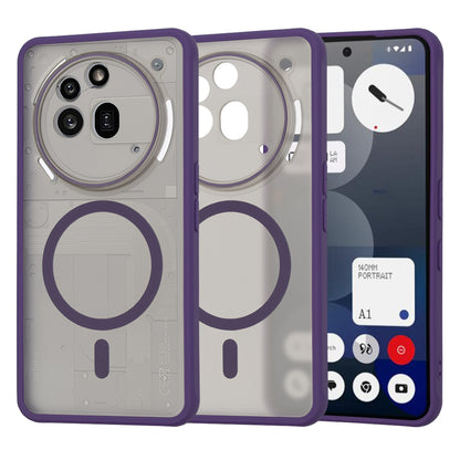 Funda MagSafe para Nothing Phone (3a) Pro, Techsuit, HaloFrost, Morado Oscuro