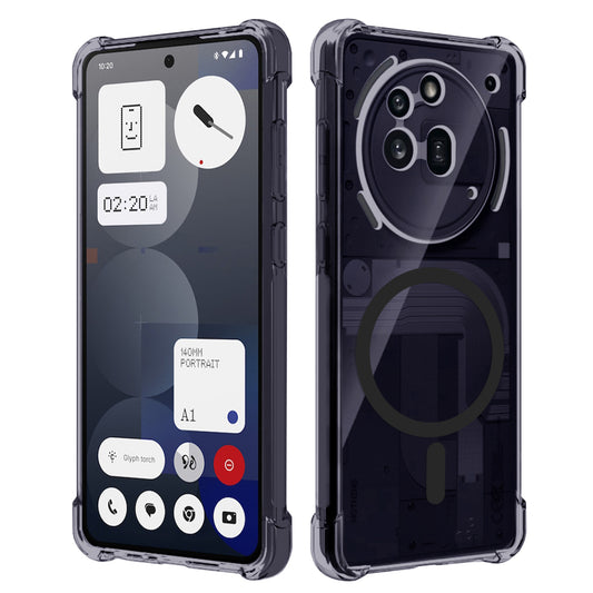 Funda MagSafe para Nothing Phone (3a) Pro, Techsuit, Transparente a prueba de golpes, Ahumado