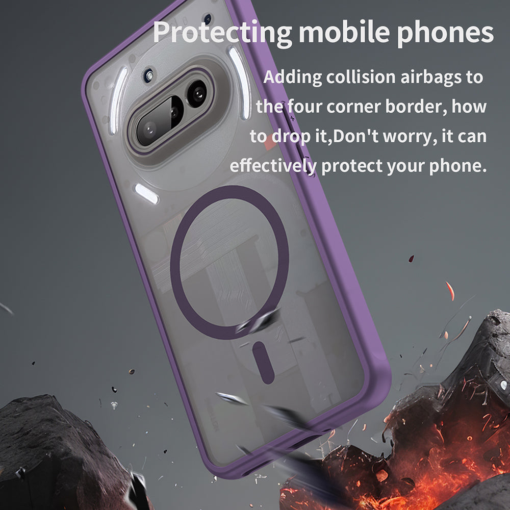 Funda MagSafe para Nothing Phone (3a), Techsuit, HaloFrost II, Morado