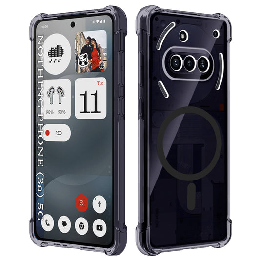 Funda MagSafe para Nothing Phone (3a), Techsuit, Transparente a prueba de golpes, Ahumado