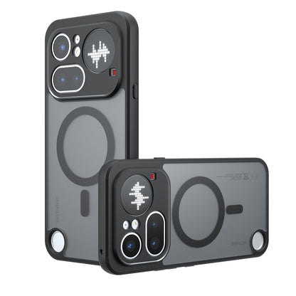 Funda MagSafe para Nothing Phone (4a) Pro, Techsuit, PureFrost, Negra Satinada