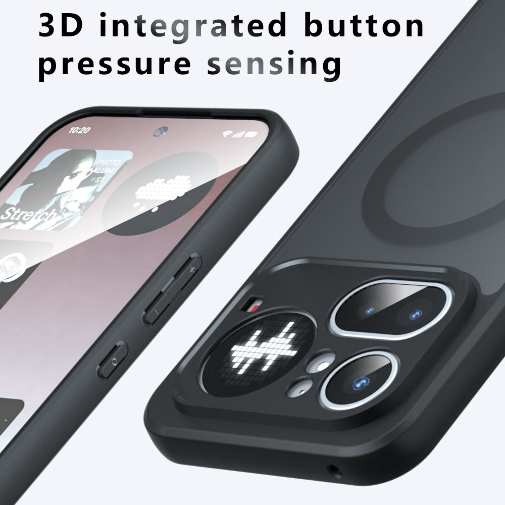 Funda MagSafe para Nothing Phone (4a) Pro, Techsuit, PureFrost, Negra Satinada