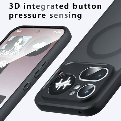 Funda MagSafe para Nothing Phone (4a) Pro, Techsuit, PureFrost, Negra Satinada