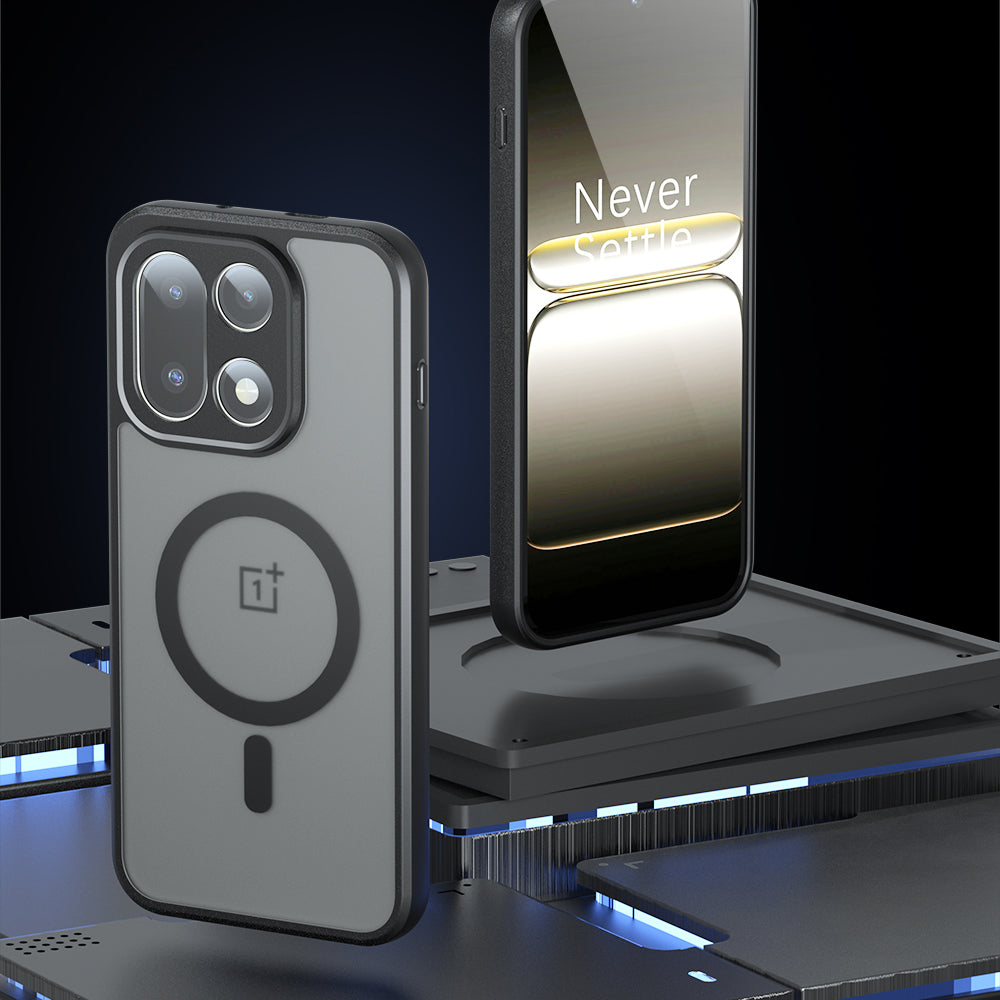 Funda MagSafe para OnePlus 15, Techsuit, PureFrost, Negra Satinada