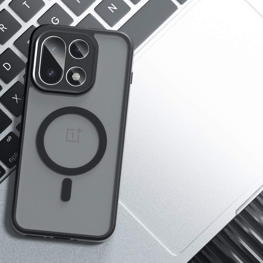 Funda MagSafe para OnePlus 15, Techsuit, PureFrost, Negra Satinada