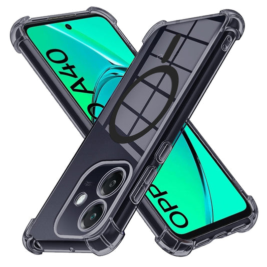 Funda MagSafe para Oppo A3 4G, Techsuit, Transparente a prueba de golpes, Ahumada