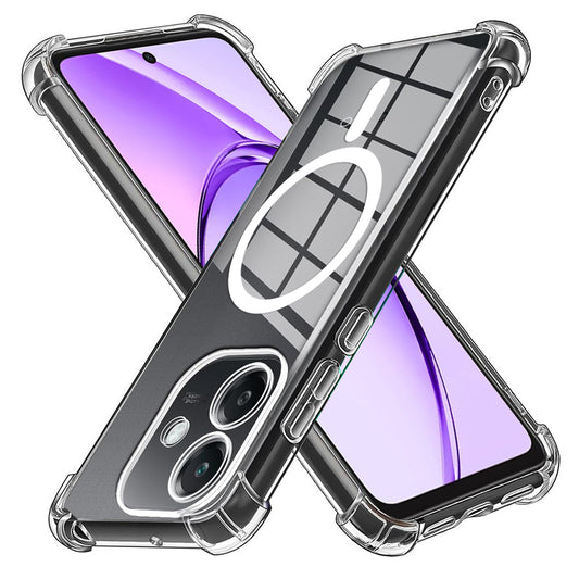 Funda MagSafe para Oppo A3 4G, Techsuit, a prueba de golpes, Transparente