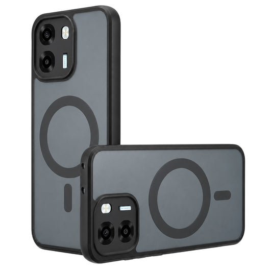 Funda MagSafe para Oppo A6 4G, Techsuit, PureFrost, Negra Satinada