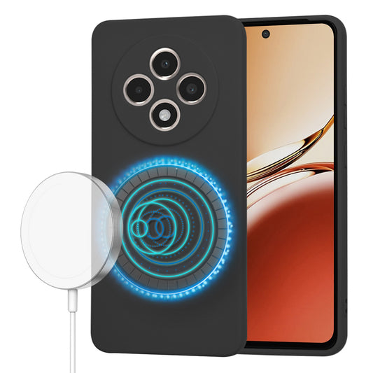 Funda MagSafe para Oppo Reno12 FS 5G / Reno12 FS 4G / Reno12 F 4G / Reno12 F, Techsuit, SoftFlex, Negra