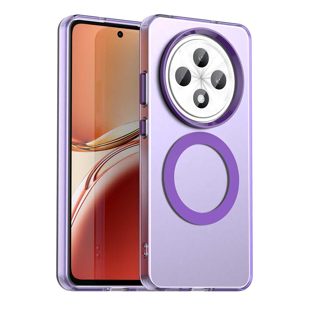 Funda MagSafe para Oppo Reno12 FS 5G / Reno12 FS 4G / Reno12 F 4G / Reno12 F, Techsuit, CandyCase, Morado