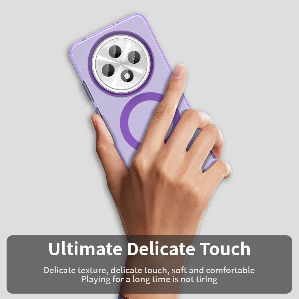 Funda MagSafe para Oppo Reno12 FS 5G / Reno12 FS 4G / Reno12 F 4G / Reno12 F, Techsuit, CandyCase, Morado