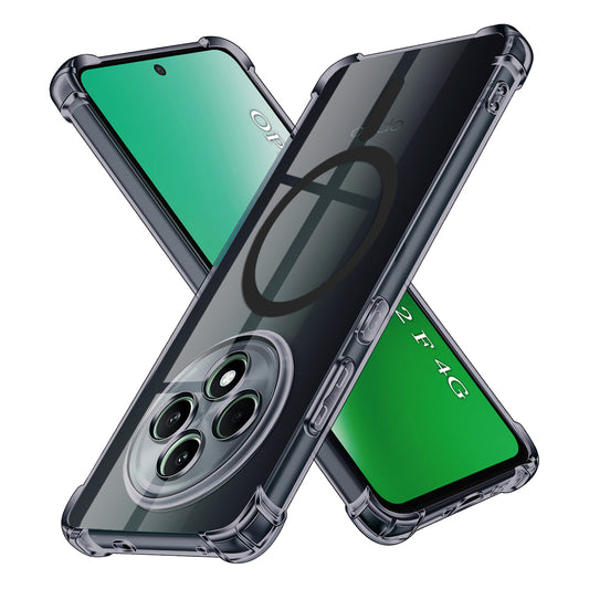 Funda MagSafe para Oppo Reno12 FS 5G / Reno12 FS 4G / Reno12 F 4G / Reno12 F, Techsuit, Transparente a prueba de golpes, Ahumado