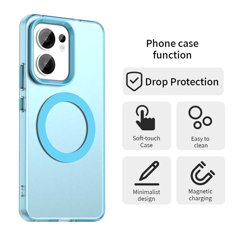 Funda MagSafe para Oppo Reno13 FS 5G / Reno13 F 4G / Reno13 F, Techsuit, CandyCase, Azul
