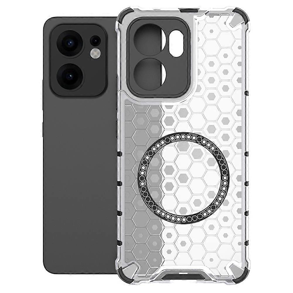 Funda MagSafe para Oppo Reno13 FS 5G / Reno13 F 4G / Reno13 F, Techsuit, HoneyComb Shield, Blanca