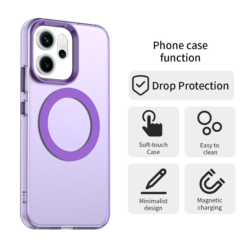 Funda MagSafe para Oppo Reno14, Techsuit, CandyCase, Morado