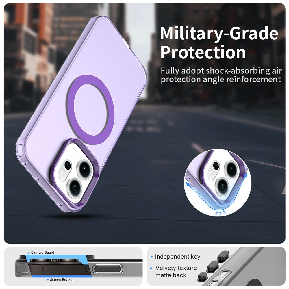Funda MagSafe para Oppo Reno14, Techsuit, CandyCase, Morado