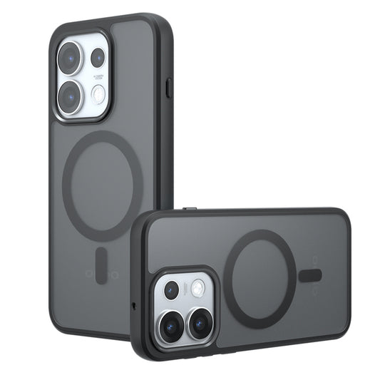 Funda MagSafe para Oppo Reno16, Techsuit, PureFrost, Negra Satinada