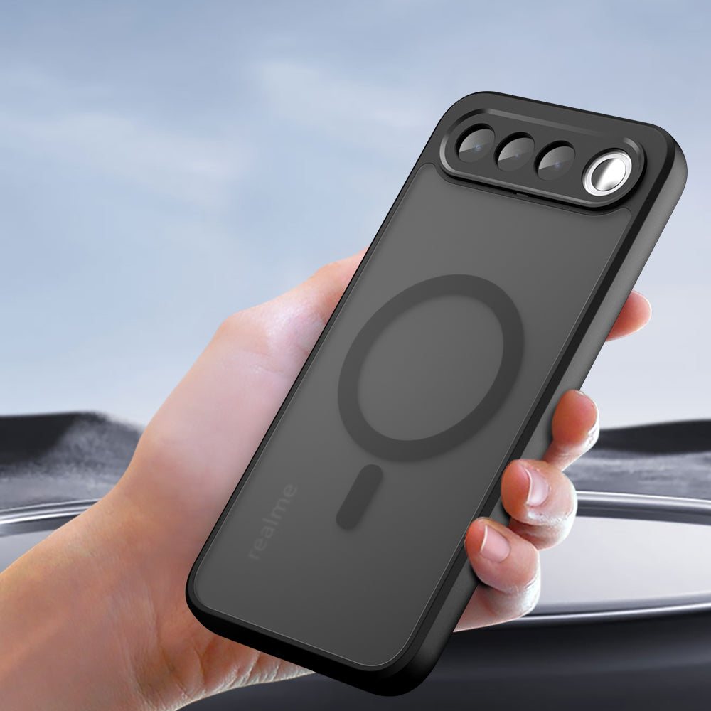 Funda MagSafe para Realme 16, Techsuit, PureFrost, Negra Satinada