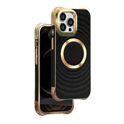 Funda MagSafe para Samsung Galaxy S23 FE S711, OEM, Circle Glam, Negra