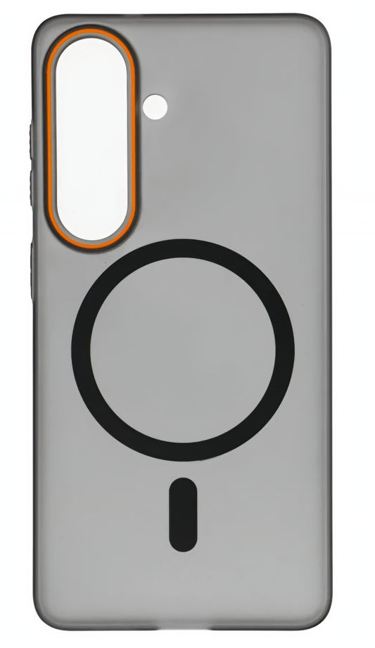 Funda MagSafe para Samsung Galaxy S26 S942, OEM, Go Orange, Negra