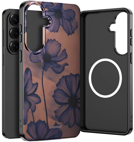 Funda MagSafe para Samsung Galaxy S26 S942, Tech-Protect, Lamano Velvet Night, Negra