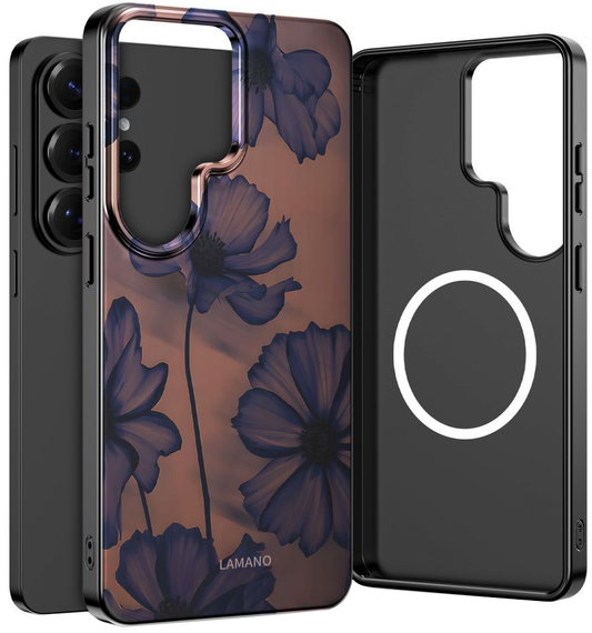 Funda MagSafe para Samsung Galaxy S26 Ultra S948, Tech-Protect, Lamano Velvet Night, Negra
