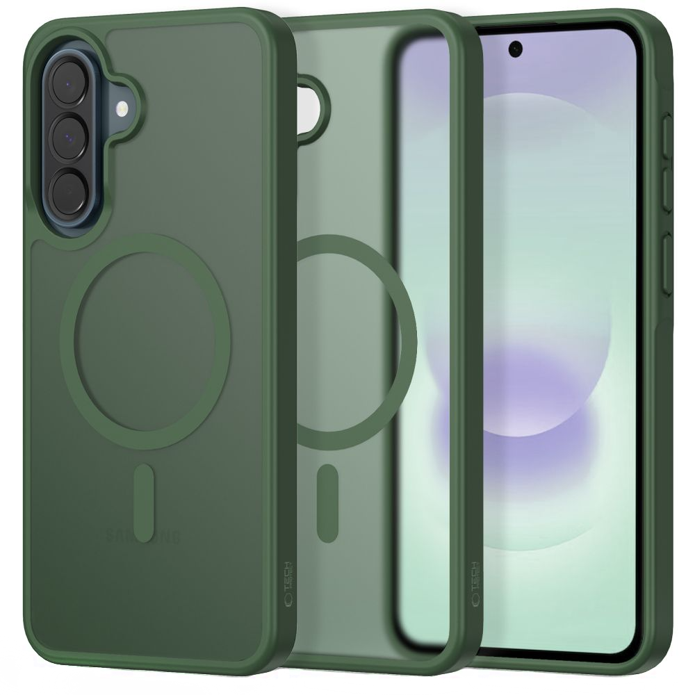 Funda MagSafe para Samsung Galaxy A37 5G / A56 A566 / A36 A366, Tech-Protect, Magmat, Verde Mate