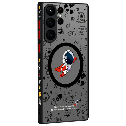 Funda MagSafe para Samsung Galaxy S25 Ultra S938, OEM, Flight Astronaut, Multicolor