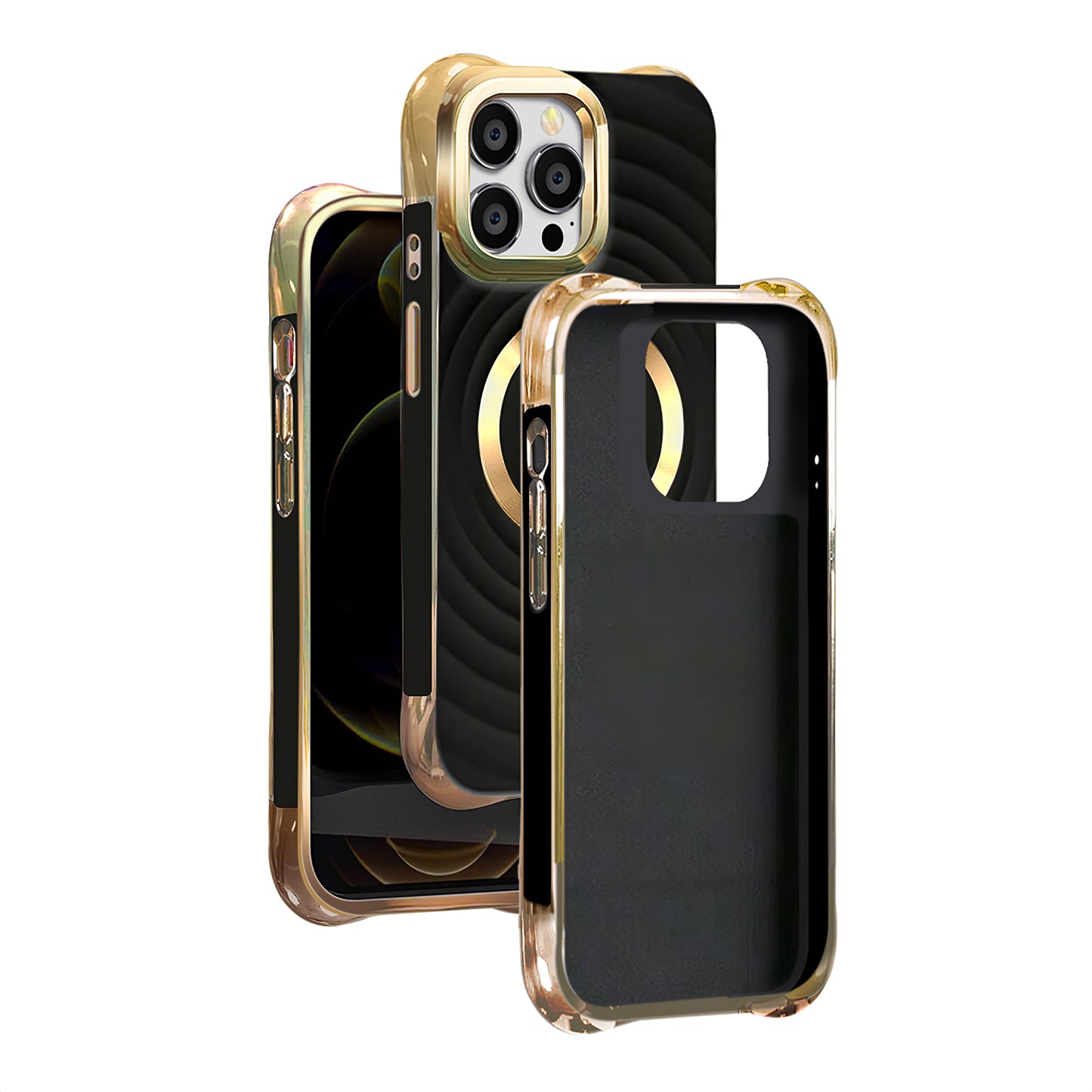 Funda MagSafe para Samsung Galaxy S23 FE S711, OEM, Circle Glam, Negra