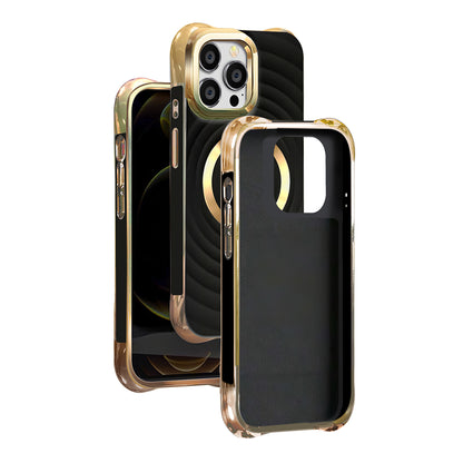 Funda MagSafe para Samsung Galaxy S23 FE S711, OEM, Circle Glam, Negra