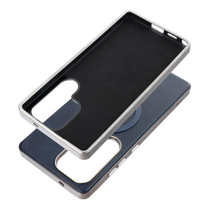 Funda MagSafe para Samsung Galaxy A36 A366, OEM, Gentleman Mag, Azul Marino