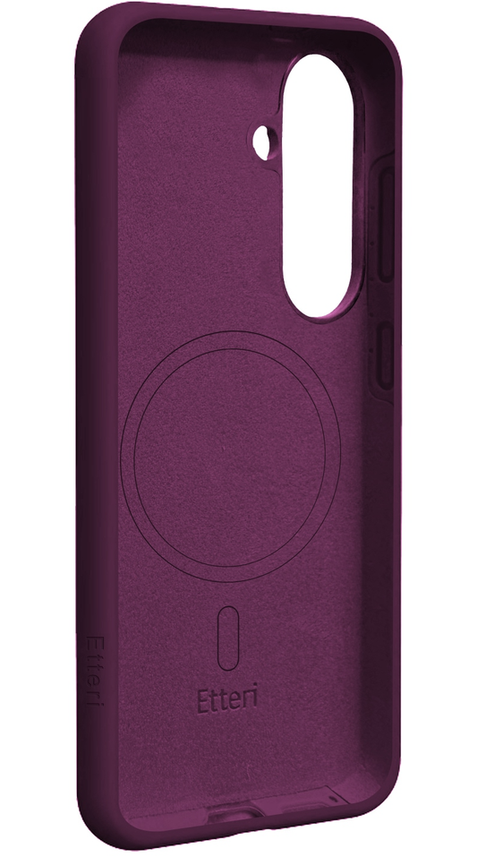 Funda MagSafe para Samsung Galaxy S26 S942, Etteri, Silicone Mag, Vino