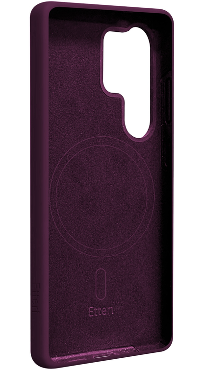 Funda MagSafe para Samsung Galaxy S26 Ultra S948, Etteri, Silicone Mag, Vino