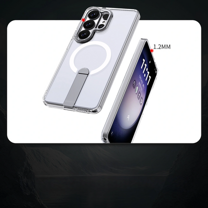 Funda MagSafe para Samsung Galaxy S26 Ultra S948, Hybrid Armor, X con Soporte, Transparente