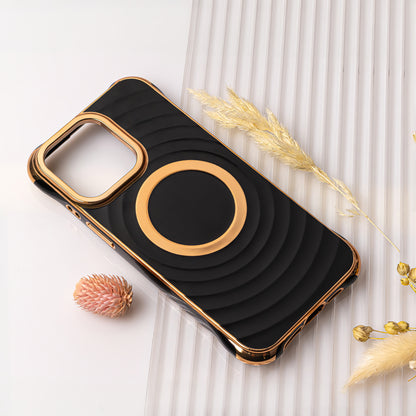Funda MagSafe para Samsung Galaxy S23 FE S711, OEM, Circle Glam, Negra