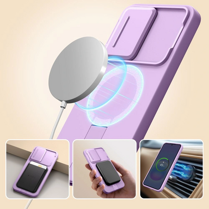 Funda MagSafe para Samsung Galaxy A57 5G, Tech-Protect, Kevlar Aura, Violeta